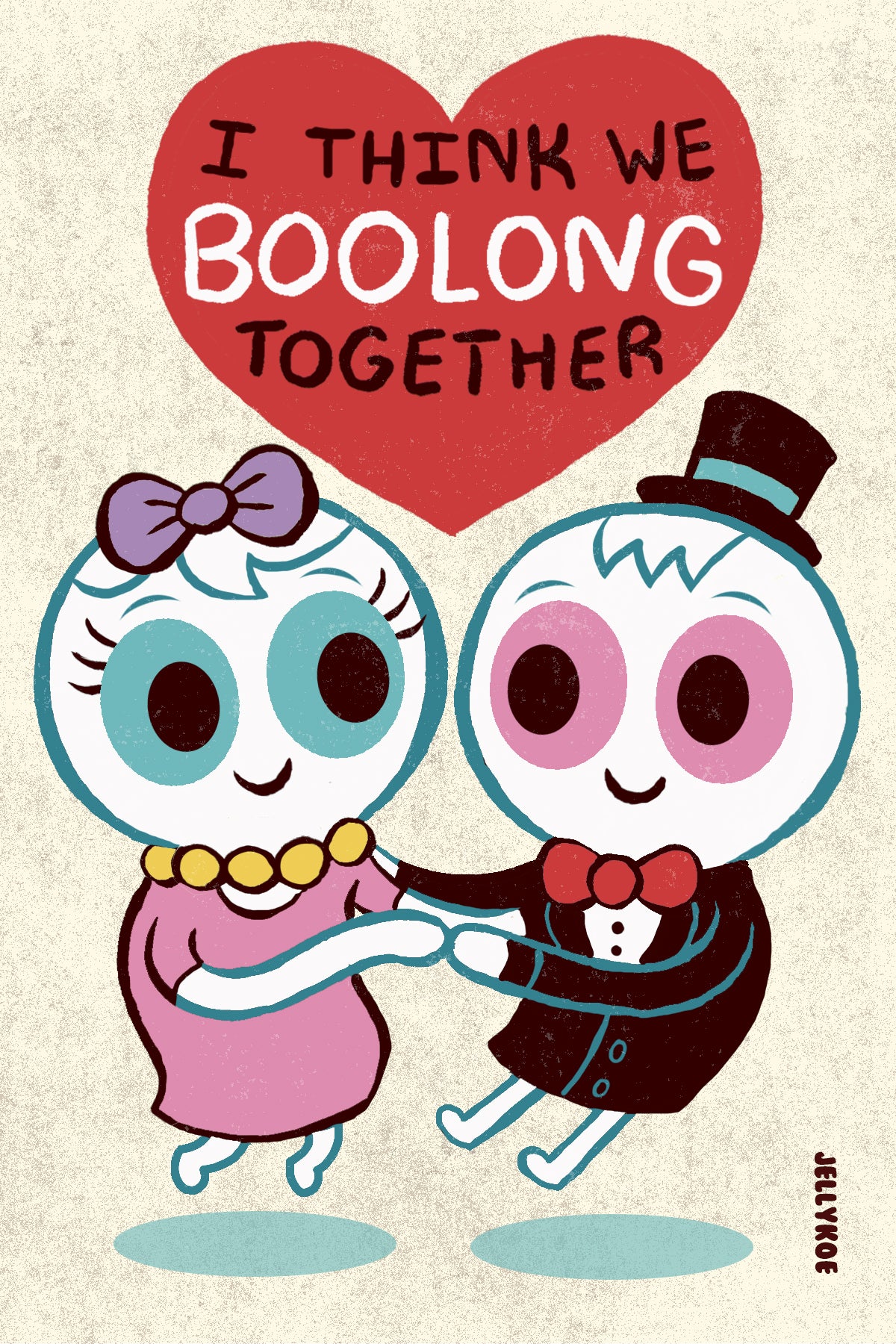 "We Boolong Together" 4 x 6 Valentine