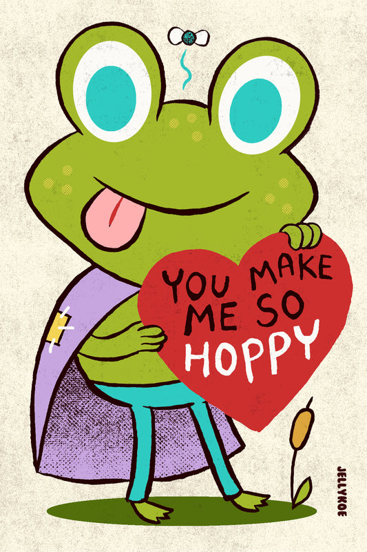 "You Make Me So Hoppy" 4 x 6 Valentine