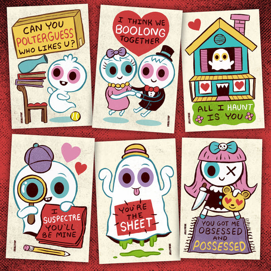 Spooky Love - Series 1- Set of 6 Valentines