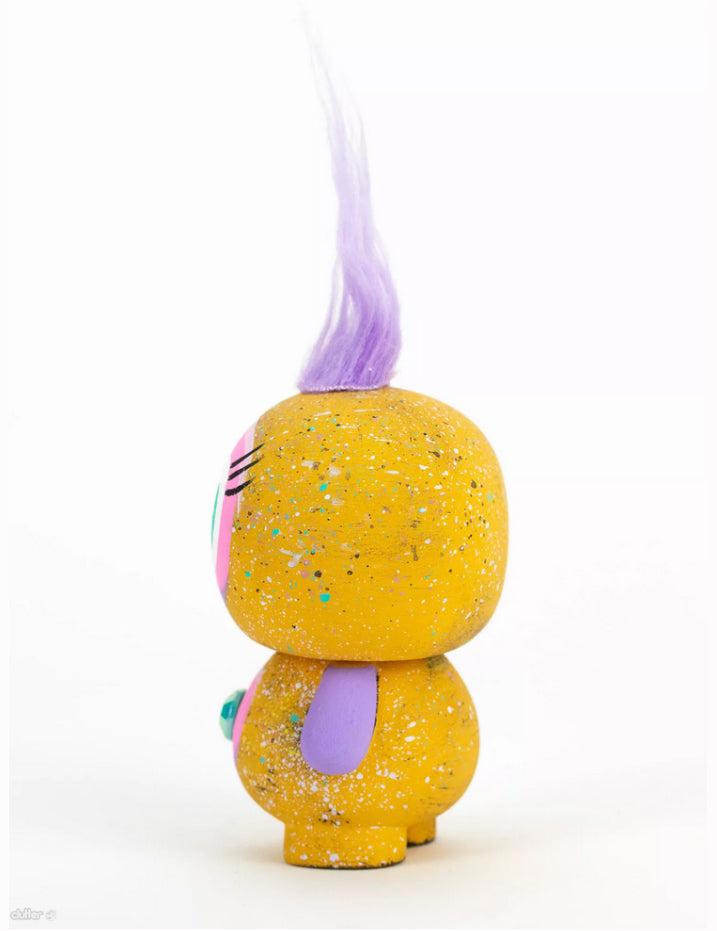 Yellow Fuzzle- Jellykoe x Miss Zukie OOAK vinyl figure